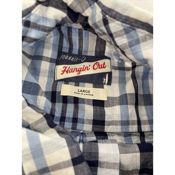 Johnnie-O Shirt Mens Large Hangin Out Button Up Academia Casual Preppy - Picture 5 of 10